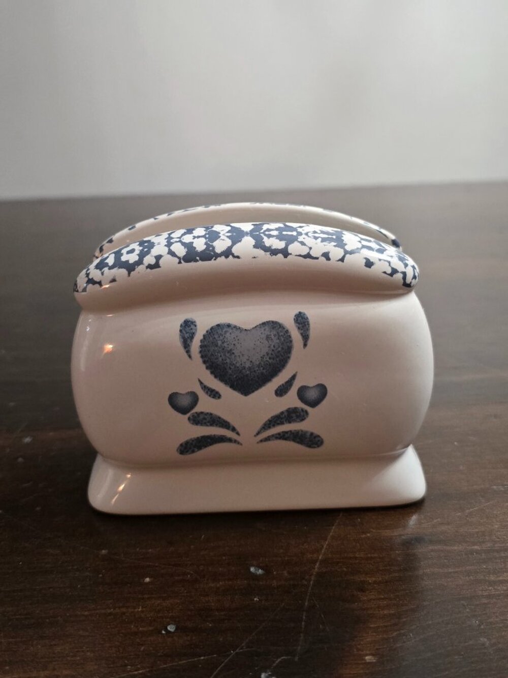 Vintage Corelle "Blue Hearts" Napkin Holder by Jay Imports